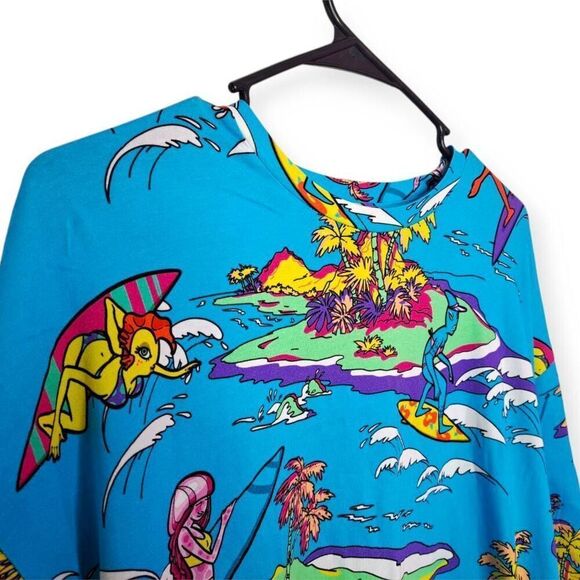LOVE MOSCHINO Women's Alien Surf Print Short Sleeve T-shirt Dress sz 6 US - Picture 3 of 8